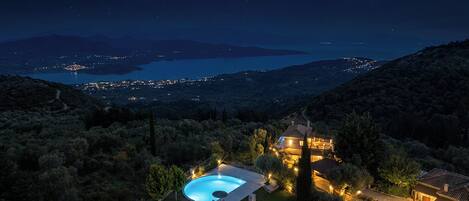 Panoramic Villa, Private Pool, Sea View | Terrace/patio