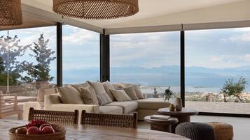 Luxury Villa, Private Pool, Sea View | Living area
