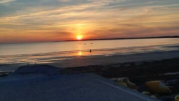 Vlak bij het strand