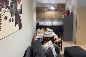 Family Apartment, 1 Bedroom, Balcony, Mountainside (Ionian Escape 002) | Dining - Ionian Escape 002 (Vlorë)