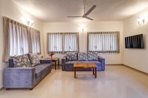 Luxury Villa, Balcony, Pool View | Living area - Farmstead-Ayu Haven by Divit (Taighat)