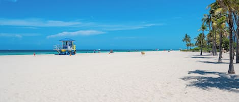 Beach nearby, beach umbrellas, beach towels