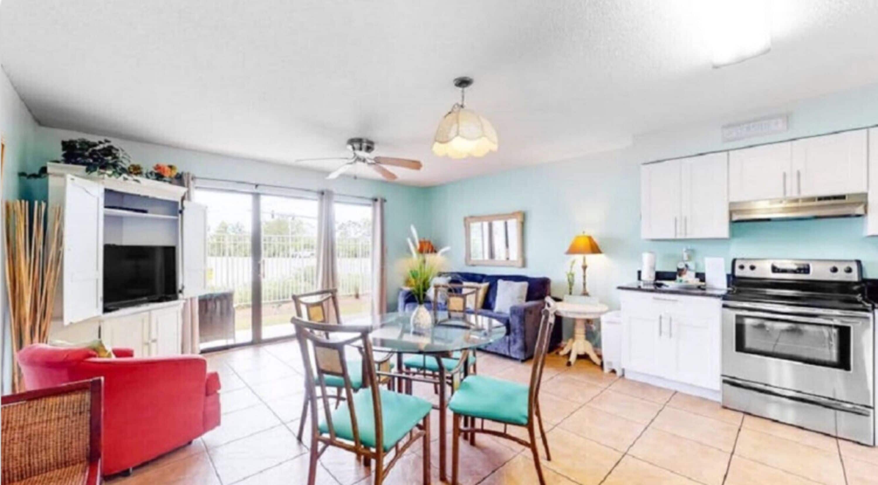 Signature Condo, 1 Bedroom, Patio, Garden View | Living room | 50-inch Smart TV with digital channels
