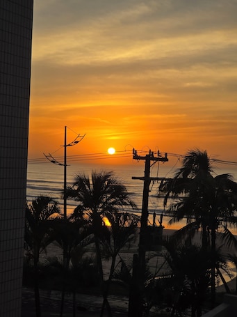 Beach. Beachfront apartment in Praia Grande.