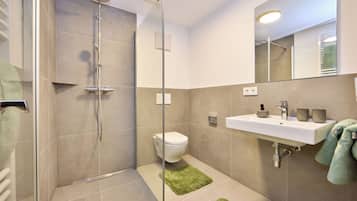 Appartamento Signature, 1 letto queen, cucina, vista giardino | Bagno