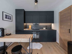 Private kitchen - Renovated and bright apartment - 6 guests (Megève)