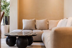 Living area - Coastal Luxury Apartment | Ionian Beach & Parking by PikHost (Dhërmi)