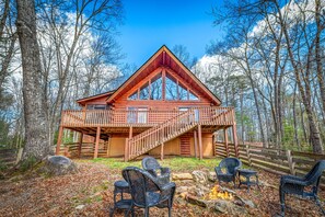 Terrace/patio - Fightingtown Creek Cabin (Blue Ridge)