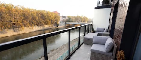 Premium Apartment, Balcony, River View | Land view from property
