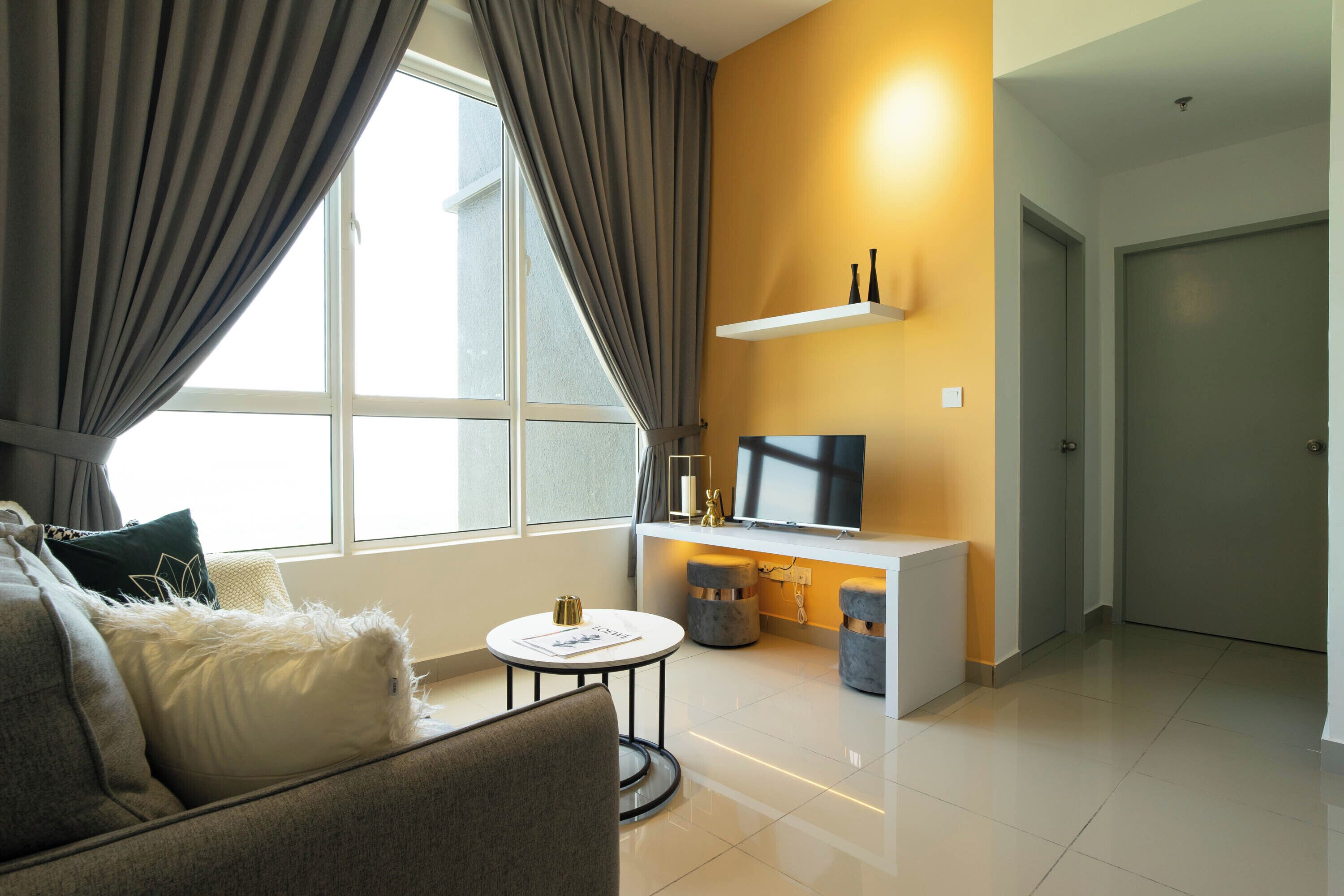 Premier Suite, 2 Bedrooms, Sea View | Living area | 43-inch Smart TV with digital channels