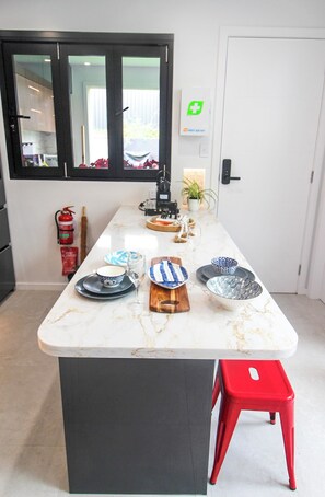 Dining - Designer Suite | Skylit · Work Desk · BBQ · Free Parking | 20min CBD (Bankstown)