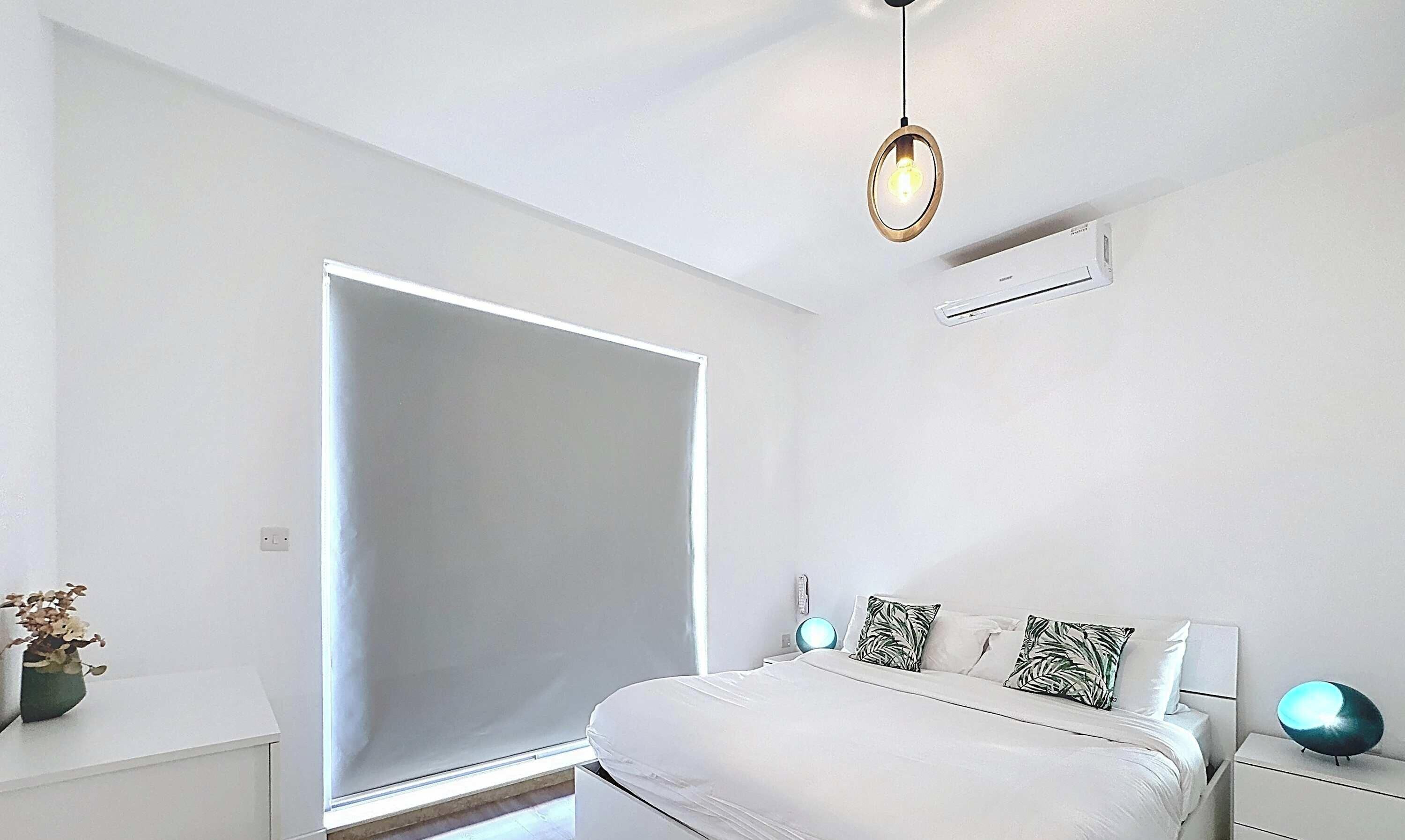 2 bedrooms, desk, iron/ironing board, travel crib