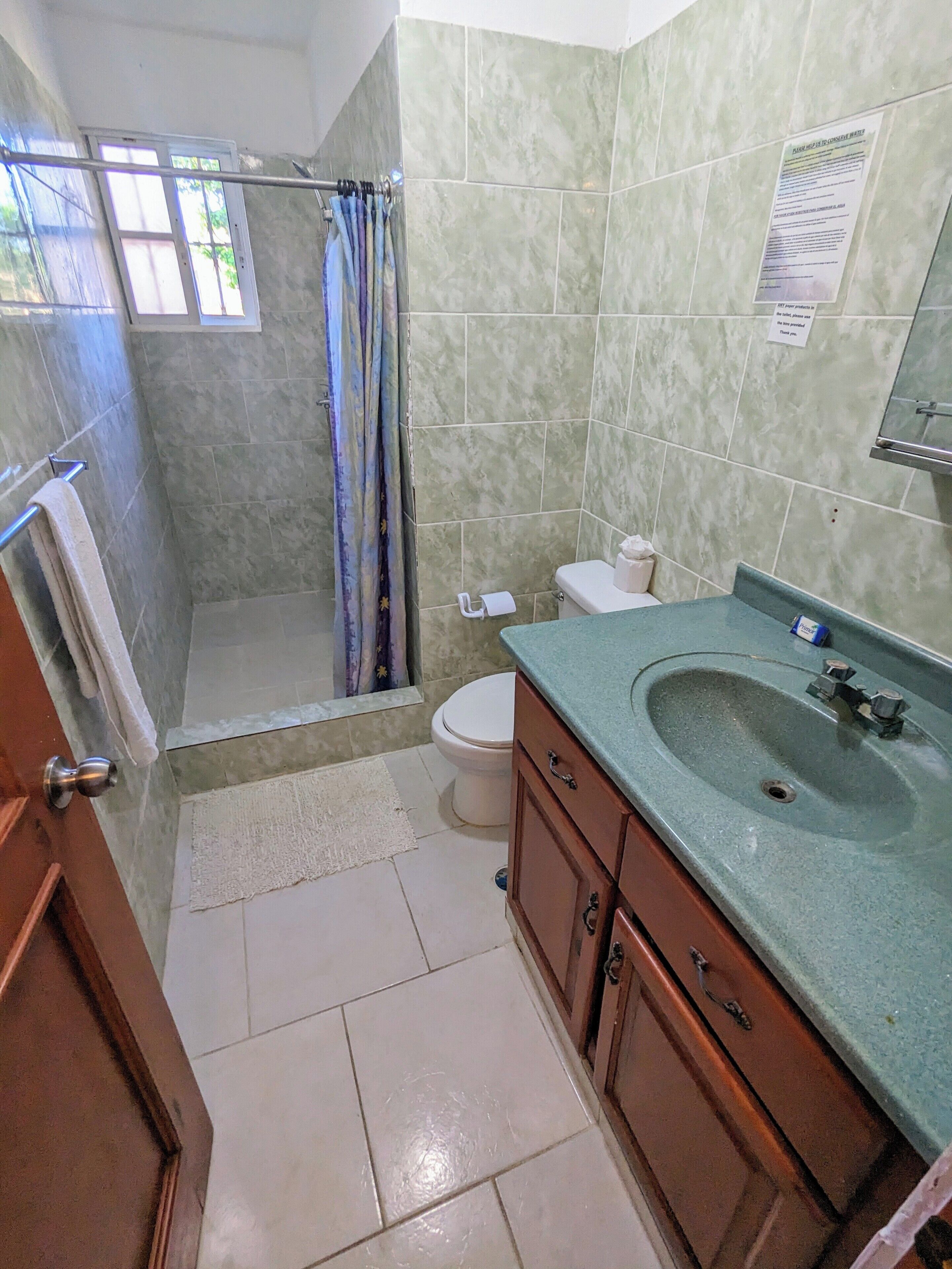Towels, soap, toilet paper