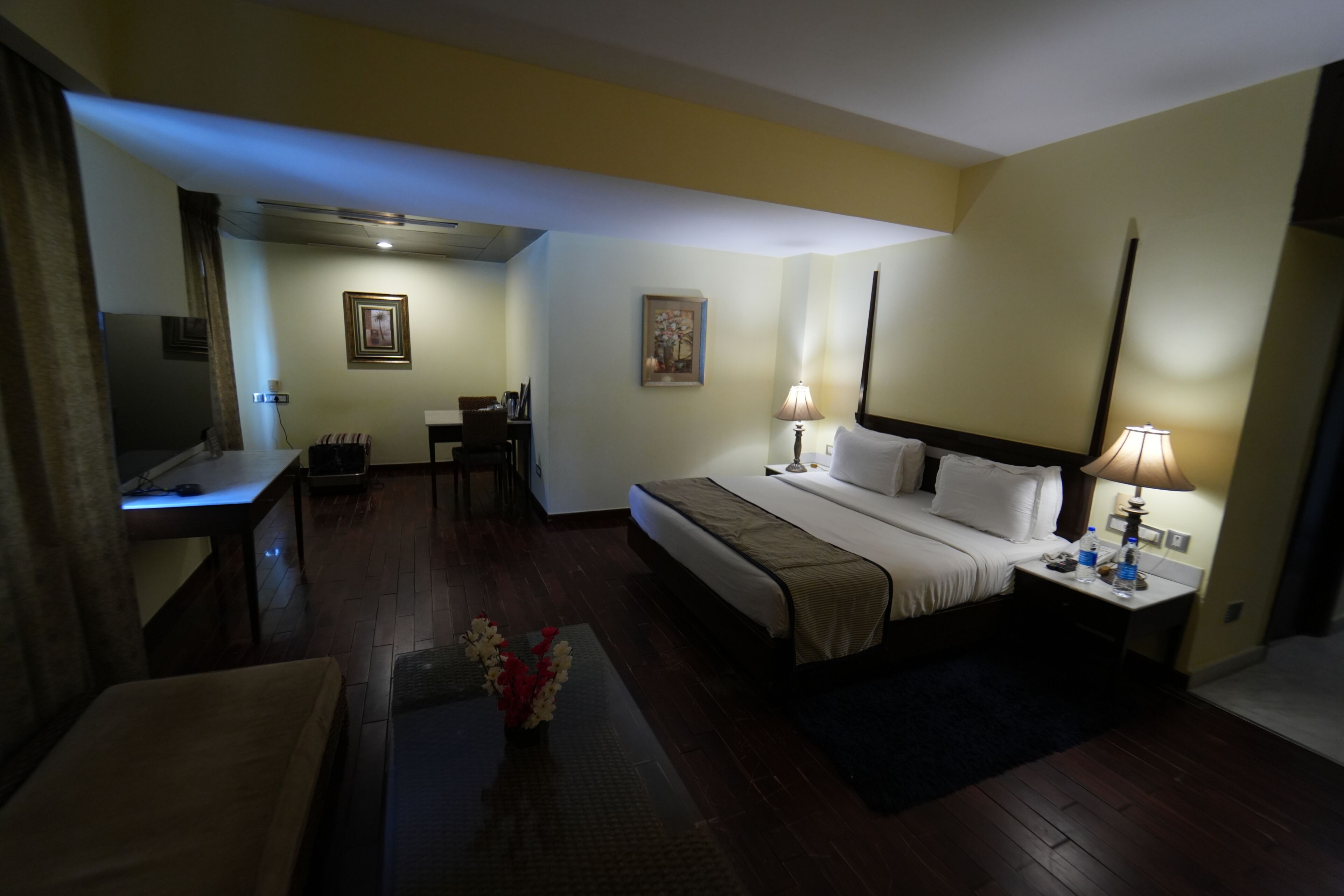 Desk, laptop workspace, iron/ironing board, free WiFi