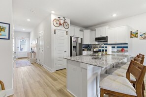 Fridge, microwave, stovetop, dishwasher - Caballeros Estates Beach Escape | 23+ Booking Age | 3 King BRs | Sleeps 6 | PCB (Panama City Beach)