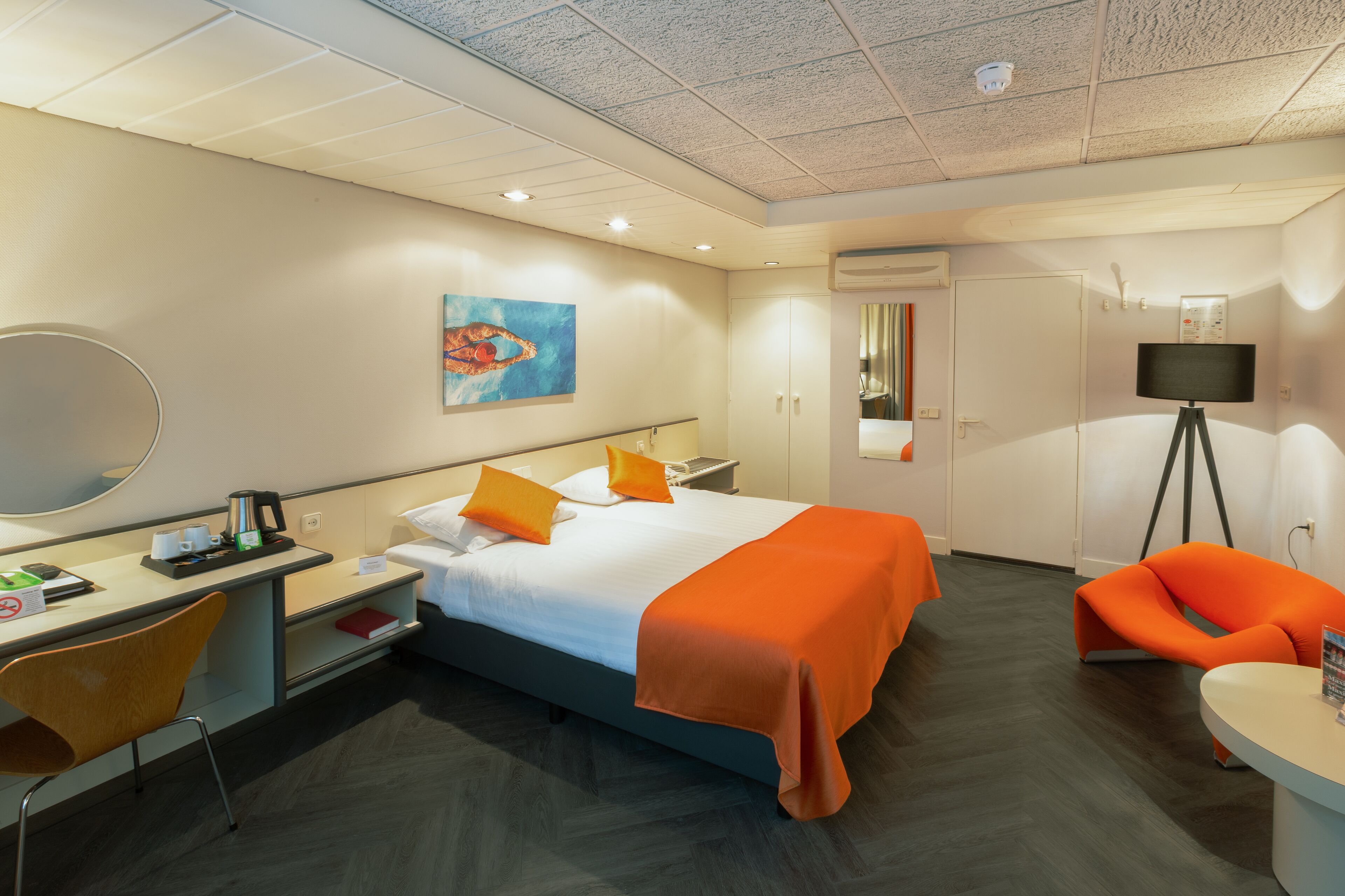 Settle in for a restful night with a bright, open layout.