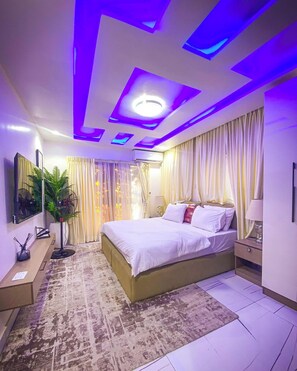 Family Apartment, Balcony, City View | In-room safe, desk, laptop workspace, blackout curtains - PHI APARTMENT (Lekki)
