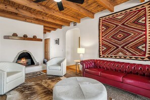 Interior - Galisteo Retreat w/ Vigas, Kiva Fireplaces & Sauna (Santa Fe)