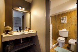 Hair dryer, bidet, towels, soap - Design & Comfort + Starlink / 2 Bedrooms (San Carlos de Bariloche)