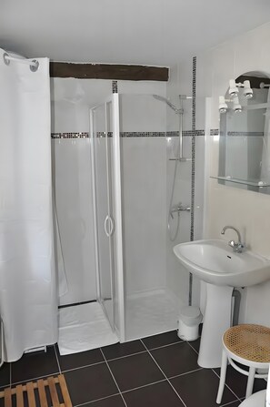 Bathroom - Gîte La Salamandre: private terrace, garden, air conditioning, Cher view, 2 bedrooms (Savonnières)