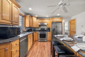 Fridge, microwave, oven, stovetop - Bass River Retreat with Pool, Hot Tub, and Game Room! (Yarmouth)