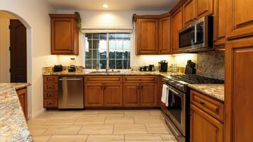Microwave, oven, stovetop, dishwasher