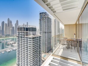 Outdoor dining - Beachfront Bliss 2Bedroom in Grand Bleu (Emaar Beachfront)