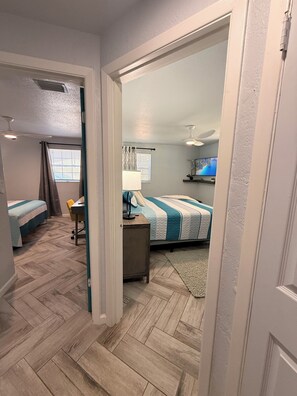 2 bedrooms, iron/ironing board, WiFi, bed sheets