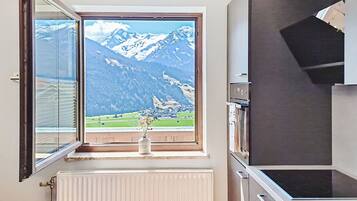 Fridge, oven, dishwasher, cookware/dishes/utensils