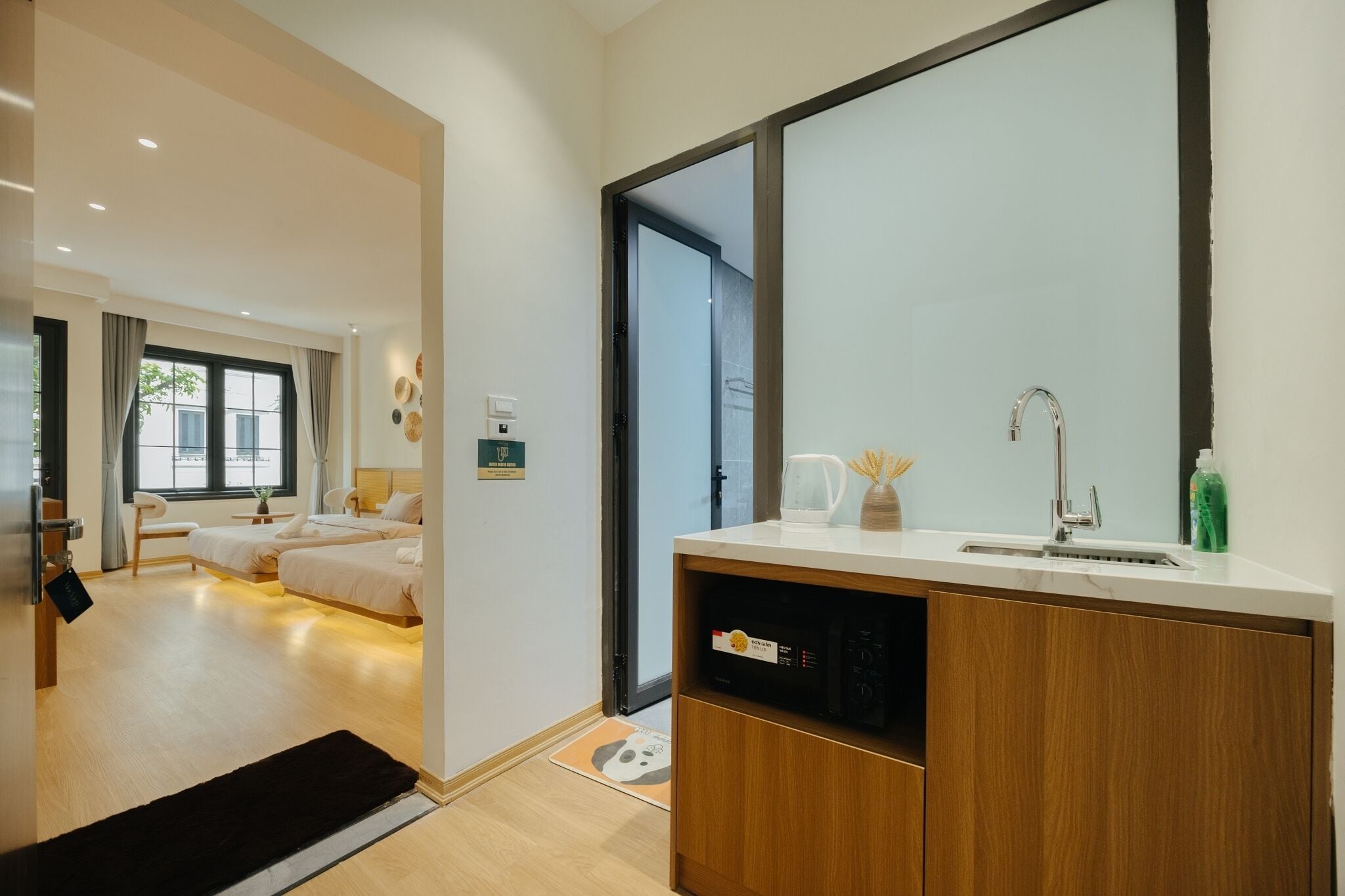 Familien-Doppelzimmer, Balkon, Stadtblick | Innenbereich