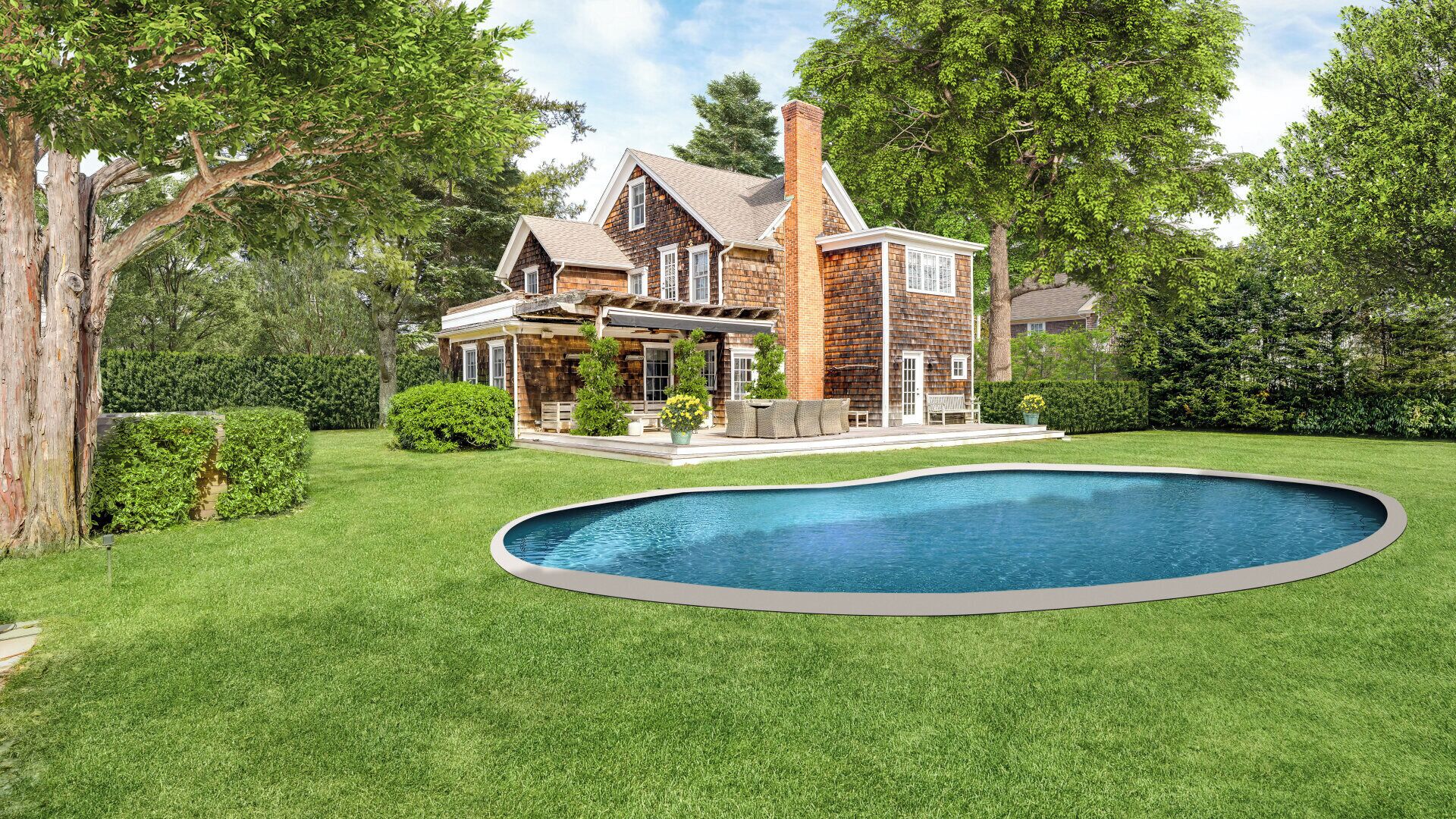 A heated pool