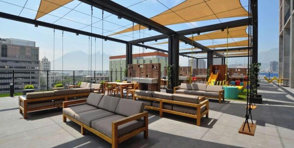 Terrace/patio - ¡Alberca, gym y asadores! / Barrio W / 6 personas (Monterrey)