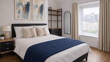 2 bedrooms, iron/ironing board, WiFi, bed sheets