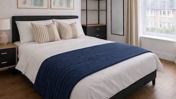 2 bedrooms, iron/ironing board, WiFi, bed sheets