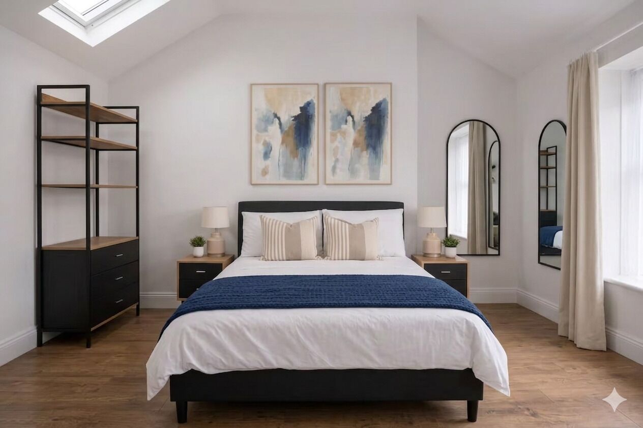 2 bedrooms, iron/ironing board, WiFi, bed sheets