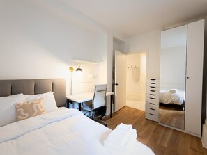 Desk, iron/ironing board, travel crib, WiFi