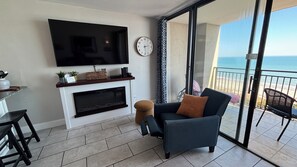 TV connectée, cheminée