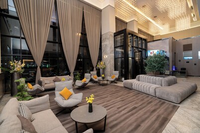 Cozy 1-bedroom apartment in beautiful Riyadh with AC and gym access