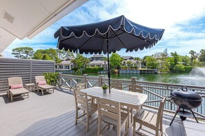 Outdoor dining - Lakefront Luxury • Golf Cart Included (Miramar Beach)