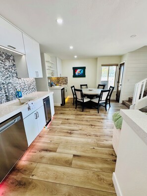 Private kitchen - Gorgeous Remodelled 3-bedroom Condo on the Sand in Huntington Beach! (Huntington Beach)