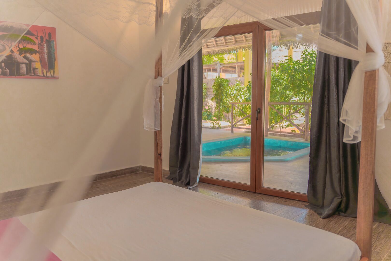 Chambre Familiale, vue piscine