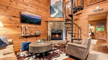 Smart TV, fireplace