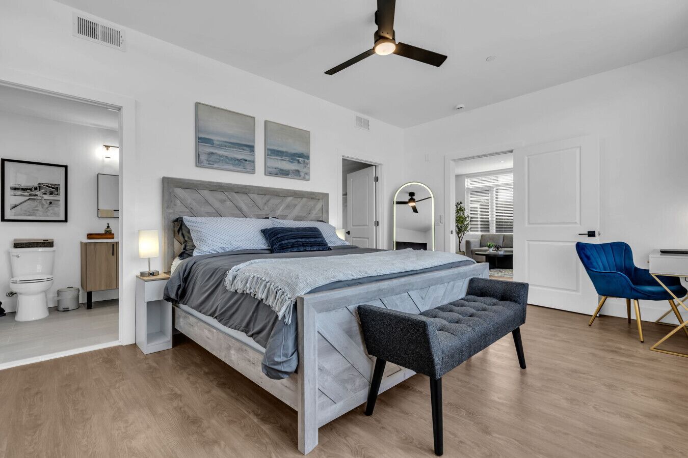 3 habitaciones, escritorio, wifi y ropa de cama 