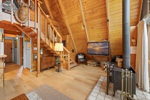 Basic House, Balcony, Mountain View | Interior - The Highpoint A-Frame (Big Bear Lake)