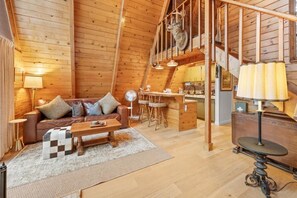 Basic House, Balcony, Mountain View | Living area - The Highpoint A-Frame (Big Bear Lake)