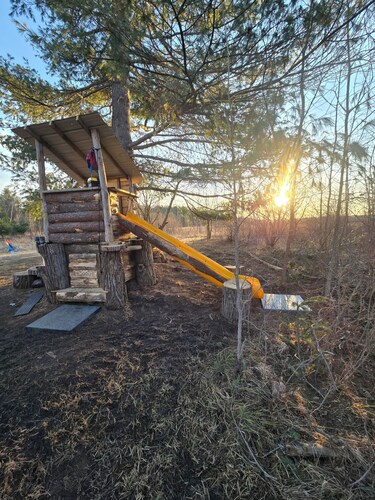 Private camground with cabin and spots for 3-4 tents