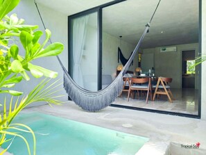 Outdoor dining - Pet Friendly Private Pool Safe Área Fast Wifi (Tulum)