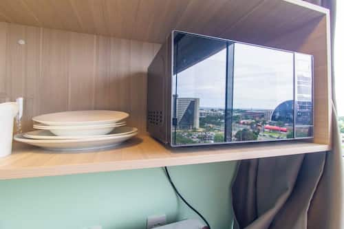 Superior Studio, City View | Private kitchen | Mini-fridge, microwave, cleaning supplies, paper towels