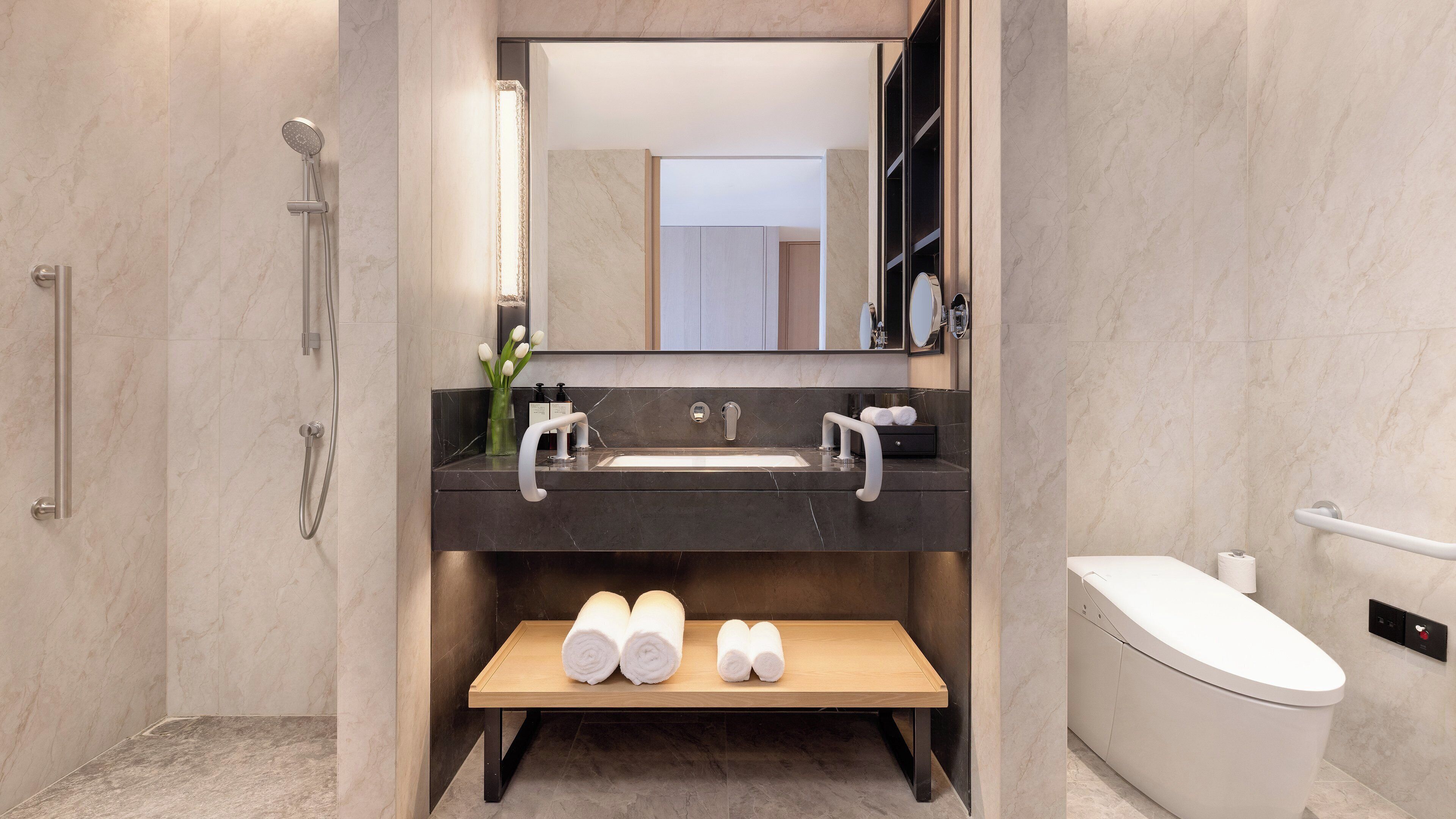 Camera Standard, 2 letti matrimoniali, accessibile ai disabili (Forest View) | Bagno