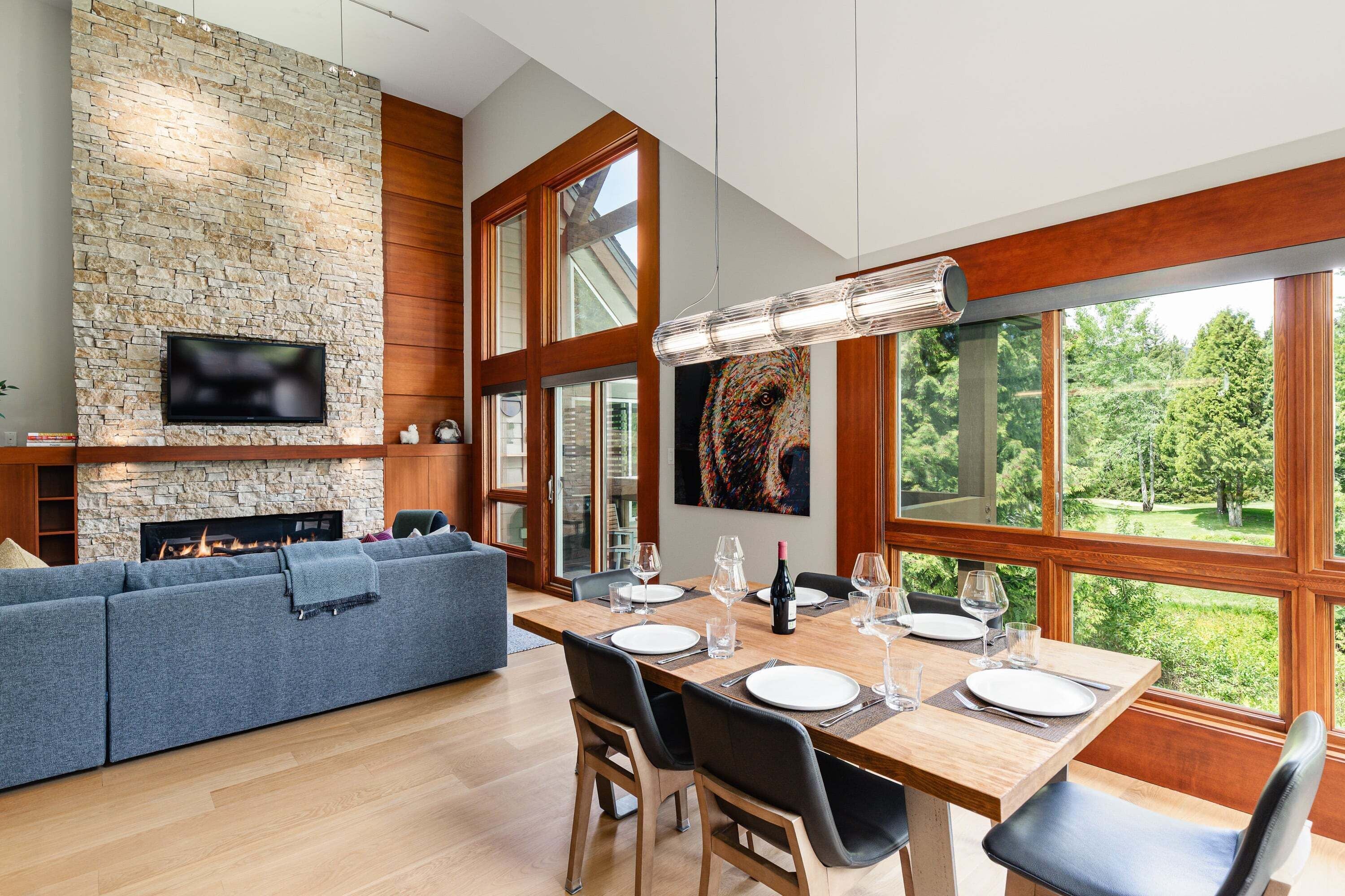 Maison, Plusieurs lits, patio, vue sur la montagne (Northlight Retreat at Alpine Greens) | Restauration